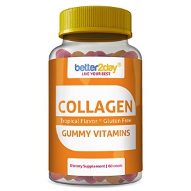 Collagen Protein Gummy Vitamins By Better2Day. For Hair, Skin, Nails, Muscles And Bone Support