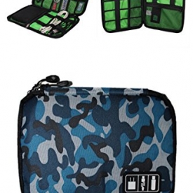 Urmiss Waterproof USB Cable Hard Drive Cell Phone Cord Holder Electronics Accessory Shuttle SD Card Reader Organizer Travel Portable Carrying Storage Bag Headphone Charger Clutter Protection Case