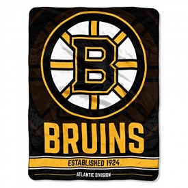 Officially Licensed NHL Boston Bruins Break Away Micro Raschel Throw Blanket, 46″ x 60″