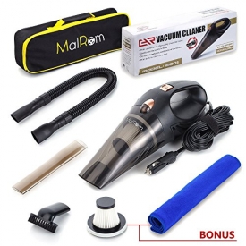 Car Vacuum – Car Vacuum Cleaner – Car Vacuum High Suction Power 4.3 KPa Handheld Portable Auto Detailer Wet Dry – Pet Hair – Upholstery – Power Cord 16.7FT(5m) – Incl.Extra Filter