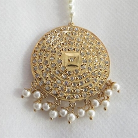 Jadau Round Maang Tikka Online/ Indian Bollywood Head Tikka/ Headpiece Jewelry/ Mughal Muslim Pakistani Tikka