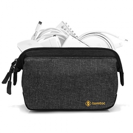 Tomtoc Laptop Accessory Pouch Bag Organizer, Electronics Gadgets Speaker Camera Storage Case, Waterproof Travel Toiletry Bag and Makeup Cosmetics Bag, Healthcare Kit for Men and Women