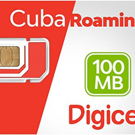 Digicel Cuba Roaming SIM Card, Pre-Loaded 100 MB of Data.