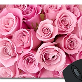 Pink Rose Rectangle Non-Slip Rubber Mouse Pad Mousepad Mat