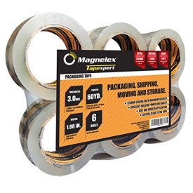 Tapexpert Premium Packing Tape Thicker, Tougher 3.0Mil. 6 Rolls with Longer 60 Yards Each. Top Quality Packaging Tape Not Found in Stores. Resists Splitting, Tearing. Crystal Clear, Postal Approved