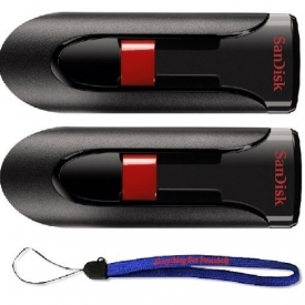 SanDisk Cruzer Glide 16GB (2 Pack) USB 2.0 Flash Drive Jump Drive Pen Drive SDCZ60-008G – w/ (1) Everything But Stromboli ™ Lanyard