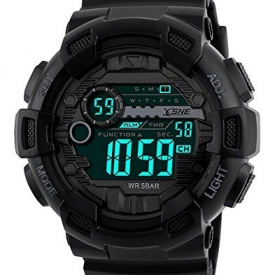 Digital Watch Sports Electronic Waterproof LED Military Black Teenager Boy’s Wristwatch