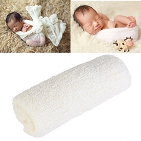 Tinksky Long Ripple Wrap, DIY Newborn Baby Photography Wrap-BAby Photo Props (Off-white Color)