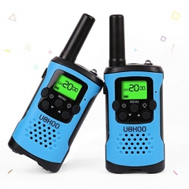 Kids Walkie Talkies, UOKOO Walkie Talkies for Kids 22 Channel FRS/GMRS Two Way Radio Up to 3KM UHF Handheld Walkie Talkies, Toys for 5-year Old Boys, Gifts for 7-year Old Boys and Girls (Blue)