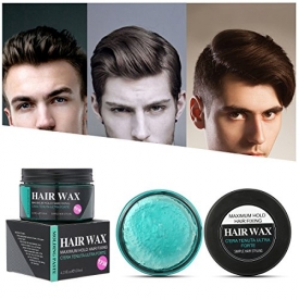 Strong Hold Hair Wax, LuckyFine Hair Styling Clay, Hair Styling Pomade for Man, Unisex Clear Hair Wax for Thickened, Non-Greasy Water Soluble Textured Hair Mud Cream for Gift 4.23.oz