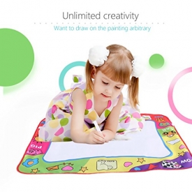 TOWERPRO Large Water Painting Drawing Writing Board Doodle Mat Magic Pen Toy + 2 Magic Pens for Baby Kids Gift, 31.5 X 23.6 Inches (Four-color)