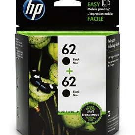 HP 62 Black Original Ink Cartridge (C2P04AN), 2 Cartridges (T0A52AN)