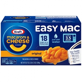 Kraft Easy Mac Original Macaroni and Cheese Dinner 18 Microwaveable Single Serve Packets