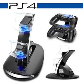PS4 Charging Station,Anrain PS4/PS4 SLIM/Ps4 PRO Dual USB Charging Charger Docking Station Stand for Playstation 4 PS4/PRO/SLIM Controller