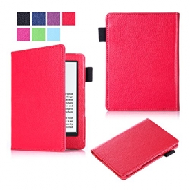 Case For All-New Kindle 2016,SAVYOU Kindle E-reader PU Leather Folio Case Cover with Auto Wake/Sleep for All-New Kindle(2016 8th Generation) Red