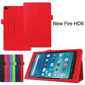 Kindle Fire HD 8, LUNIWEI Leather Stand Cover Case