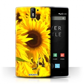 Stuff4 Case for OnePlus One with Floral Design, Sunflowers