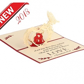 Pop Up 3D Valentine’s Day Card – 3D Popup Cards with Biblical Verse CORINTHIANS 13:13 – Perfect for Valentine’s Day and Anniversaries – Surprise 3D Card For The One You Love