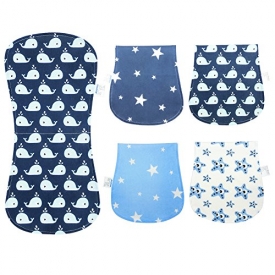 Waterproof Burp Cloths Soft & Absorbent Baby Burp Bib Set 4 Pack for Boys Girls by Yoofoss