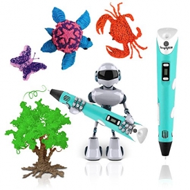 3D Pen Doodler Pen Arts Professional 3D Printing Pen LED Display Non Toxic Gifts Toys for Boys Girls Arts Pen Making 3D Doodle Arts Crafts Free Multi Color 20 Meters PLA 2017 Version 3-d pens