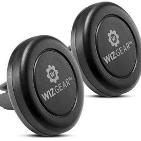 Magnetic Mount, WizGear [2 PACK] Universal Air Vent Magnetic Car Mount Phone Holder, for Cell Phones and Mini Tablets with Fast Swift-Snap Technology, With 4 Metal Plates