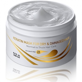 Keratin Dry & Damaged Deep Conditioner Mask – Thick Coarse Hair Care – Keratin Protein & Argan Oil Complex – Long Lasting Conditioning Repair