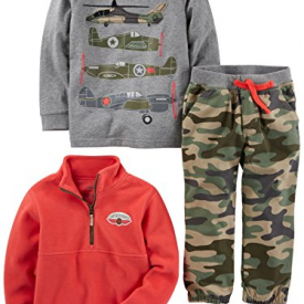 Simple Joys by Carter’s Boys’ Toddler 3-Piece Playwear Set, Camo, 4T