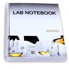 BARBAKAM Lab Notebook 100 Carbonless Pages Spiral Bound (Copy Page Perforated)