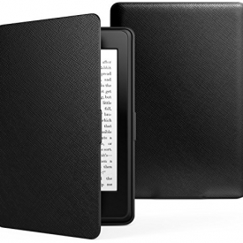 MoKo Case for Kindle Paperwhite, Premium Thinnest and Lightest PU Leather Cover with Auto Wake / Sleep for Amazon All-New Kindle Paperwhite (Fits 2012, 2013, 2015 and 2016 Versions), BLACK