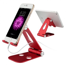 PECHAM Full Foldable Phone Stand Desk Mount Holder, Portable and Adjustable for Kindle Fire Paperwhite, Iphone 8, X, 6, 6s, 7, 7Plus, Smartphones, Tablets, Nintendo Switch Accessories and Holder