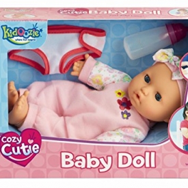 Kidoozie Snug and Hug Baby Doll – Includes Removable Diaper and a Bottle – Ages 12 Months and Up