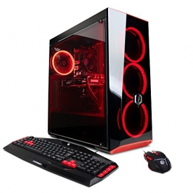 CYBERPOWERPC Gamer Xtreme GXIVR8020A4 Desktop Gaming PC (Intel i5-7400 3.0GHz, AMD RX 580 4GB, 8GB DDR4 RAM, 1TB 7200RPM HDD, WiFi, Win 10 Home), Black – VR Ready