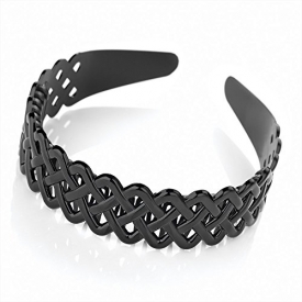 Amber Jewellery 3cm Wide Headband With Teeth BLACK 26000 by Bling Online.