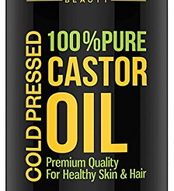 Aria Starr Castor Oil Cold Pressed – 16 FL OZ – BEST 100% Pure Hair Oil For Hair Growth, Face, Skin Moisturizer, Scalp, Thicker Eyebrows And Eyelashes