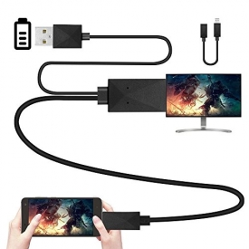 Leagway MHL Kit Universal MHL Micro USB to HDMI Converter Cable 6.5 Feet/2M 1080P HDTV Adapter for Samsung Galaxy S5 S4 S3 Note 3 (N5100 N9000 N9006) Note 8.0 HTC LG More MHL-enabled Android Phones
