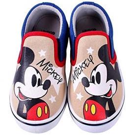 Disney Mickey Mouse Funny Star Boys Girls Slip-On Sneaker Shoes W634 (Parallel Import/Generic Product) (8 M US Toddler)