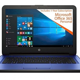 2017 HP Business Flagship 14″ HD Display Laptop PC with 1-Year Office Intel Celeron Dual Core-Processor 4GB RAM 32GB eMMC Hard Drive HDMI Webcam Windows 10-Blue