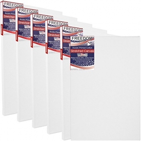 US Art Supply 36 X 48 inch Professional Quality Acid Free Stretched Canvas 6-Pack – 3/4 Profile 12 Ounce Primed Gesso – (1 Full Case of 6 Single Canvases)