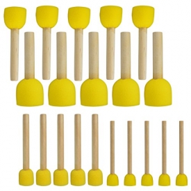 20 PCS Round Sponges Brush Set Kids Painting Tools – Pistha Sponge Painting Stippler SetÂ DIY Painting Tools in 4 Sizes for Kids