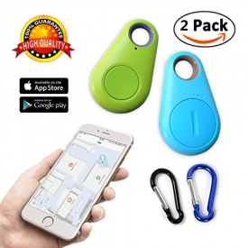 key finder smart tracker Bluetooth Locator pet car child wireless anti lost alarm sensor for wallet kids dog cat bag phone selfie device located shutter 2 pack seeker