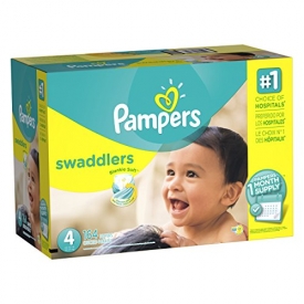 Pampers Swaddlers Disposable Diapers Size 4, 164 Count, ONE MONTH SUPPLY