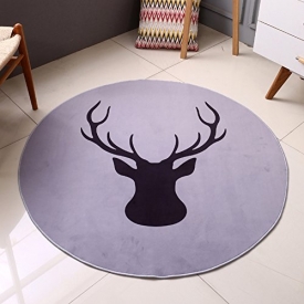 Round carpet, Area rug european,Runner area rug,Sofa side rug,Children mat Easy to clean For home Living room Bedroom Floor Kitchen Machine washable -A diameter100cm