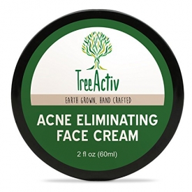 TreeActiv Acne Eliminating Face Cream | Best Natural Extra Strength Fast Acting Treatment for Clearing Facial Acne | Gentle Enough for Sensitive Skin, Adults, Teens, Men, Women | Tea Tree | 2 fl oz