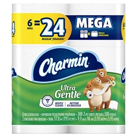 Charmin Ultra Gentle Toilet Paper 6 Mega Rolls (Pack of 3)