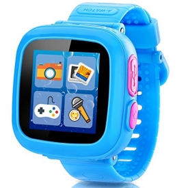 Game Smart Watch for Kids Children Boys Girls with Camera 1.5” Touch 10 Games Pedometer Timer Alarm Clock Toy Wrist Watch Health Monitor (002 Mix Blue)