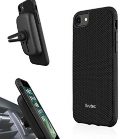 Evutec iPhone 8/7/6s/6 Case Nylon Ballistic, Black With Vent Mount