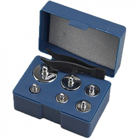 Precision Weight 5g 10g 20g 50g 100g Grams Steel Chrome 200g Calibration Scale Weight Kit Set with Tweezers for Digital Balance Scale, Jewellery Scale