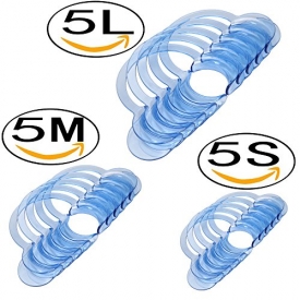 15 Pack Multi-size Dental Cheek Retractor for Watch Ya Mouth/Speak Out Game C-SHAPE Teeth Whitening Intraoral Lip Mouth Opener Blue Color for Adults & Kids( 5 Large 5 Medium 5 Small)