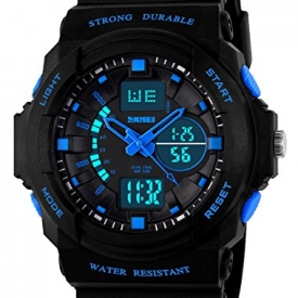 Kid LED Watch Child Boy Girl Sport Multi Function Digital Waterproof Electronic Quartz Watches Blue