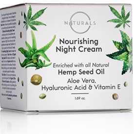 O Naturals Nourishing Night Face Cream – 1.69 oz. Organic Ingredients. Enriched with 100% Natural Hemp Seed Oil, Aloe Vera, Shea Butter and Vitamin E – Anti-Aging, Reduces Wrinkles & Moisturizes.
